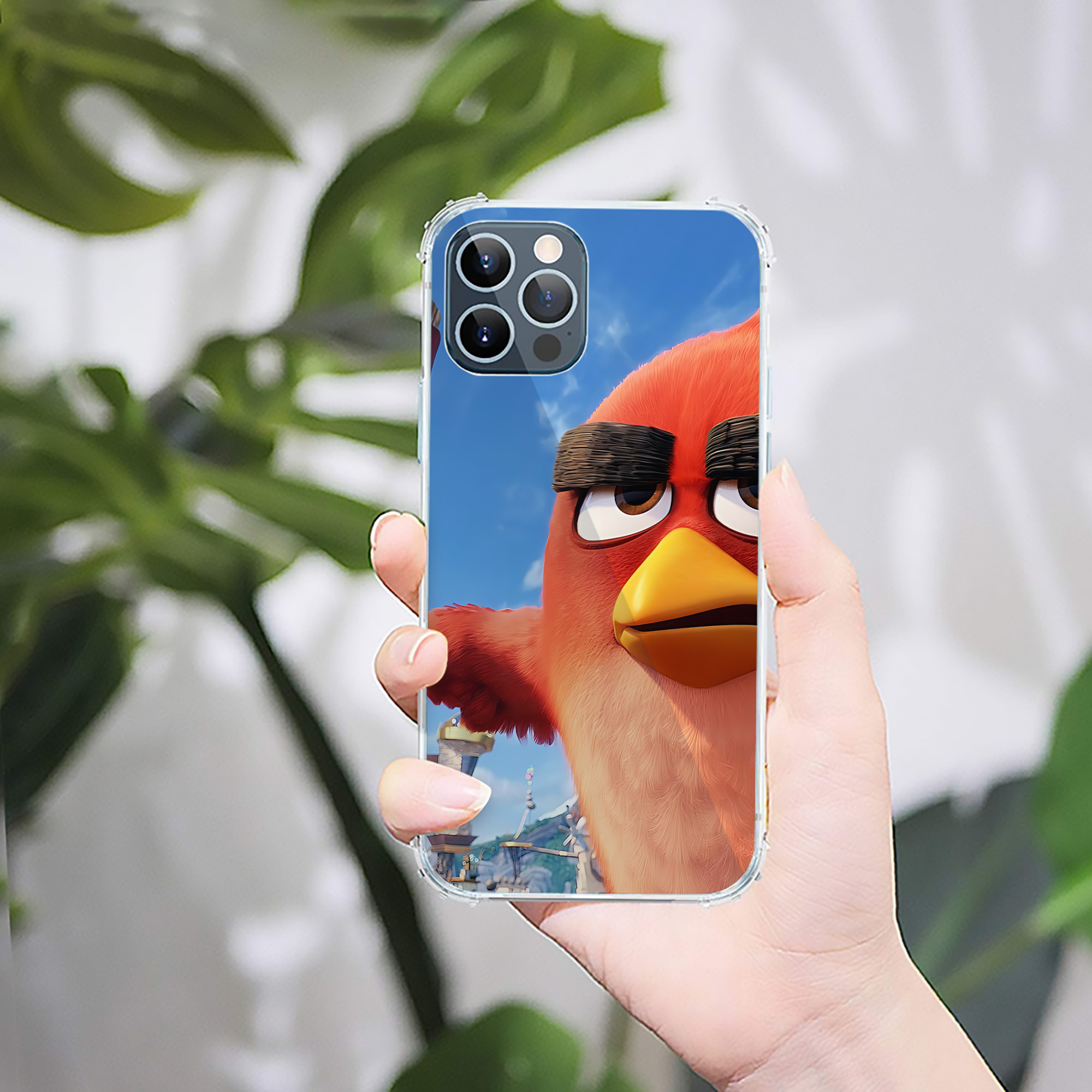 （画像用） Angry Birds アングリーバード 【iPhone 12シリーズ対応】透明スマホケース（クリアソフトケース）